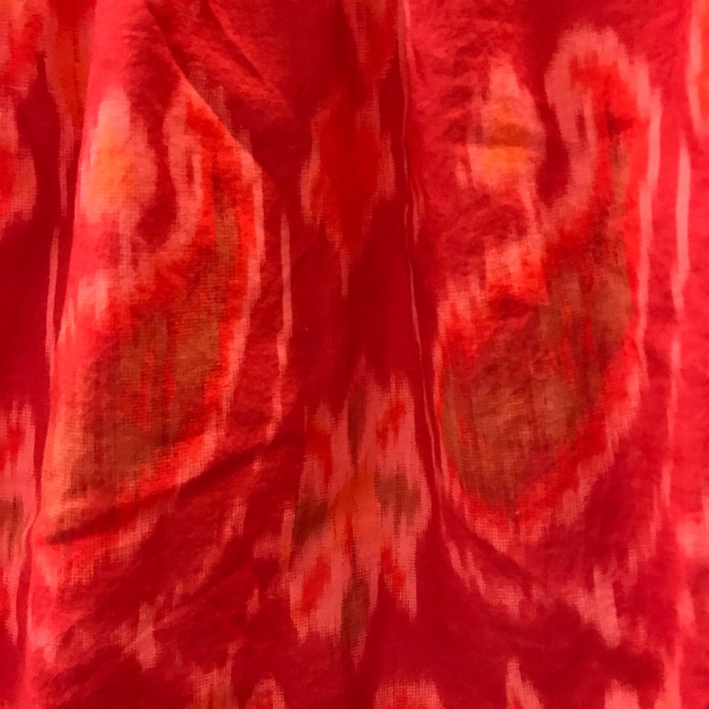 Lucky Brand Boho Peasant Top Womens Size Small On Off Shoulder Pink Orange - Picture 8 of 14